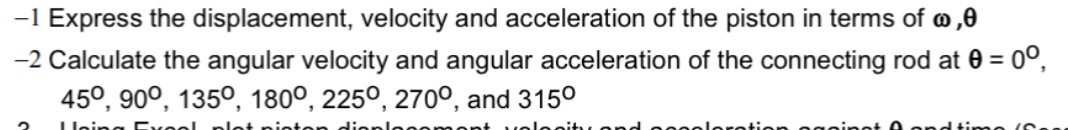 - 1 Express the displacement, velocity and