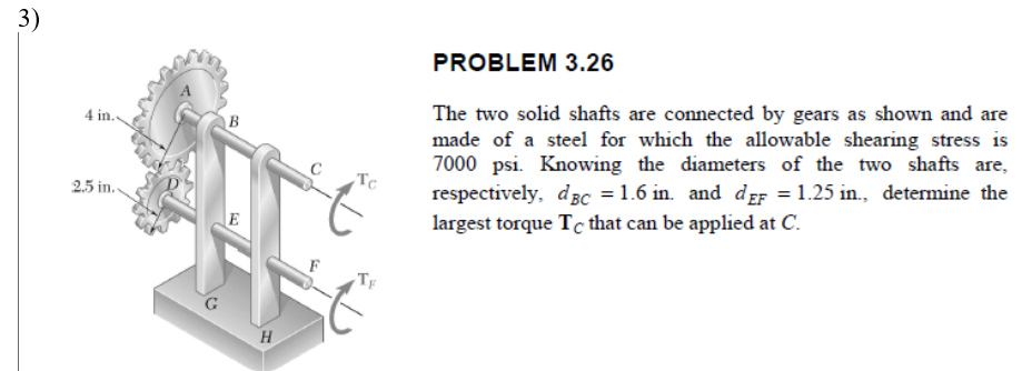 PROBLEM 3 . 2 6 The two solid shafts are