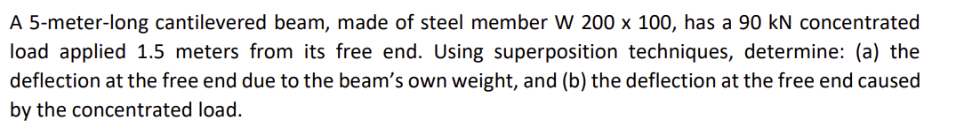 A 5 - meter - long cantilevered beam, made of