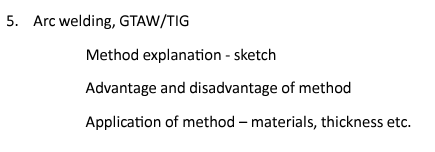 5 . Arc welding, GTAW / TIG Method explanation -