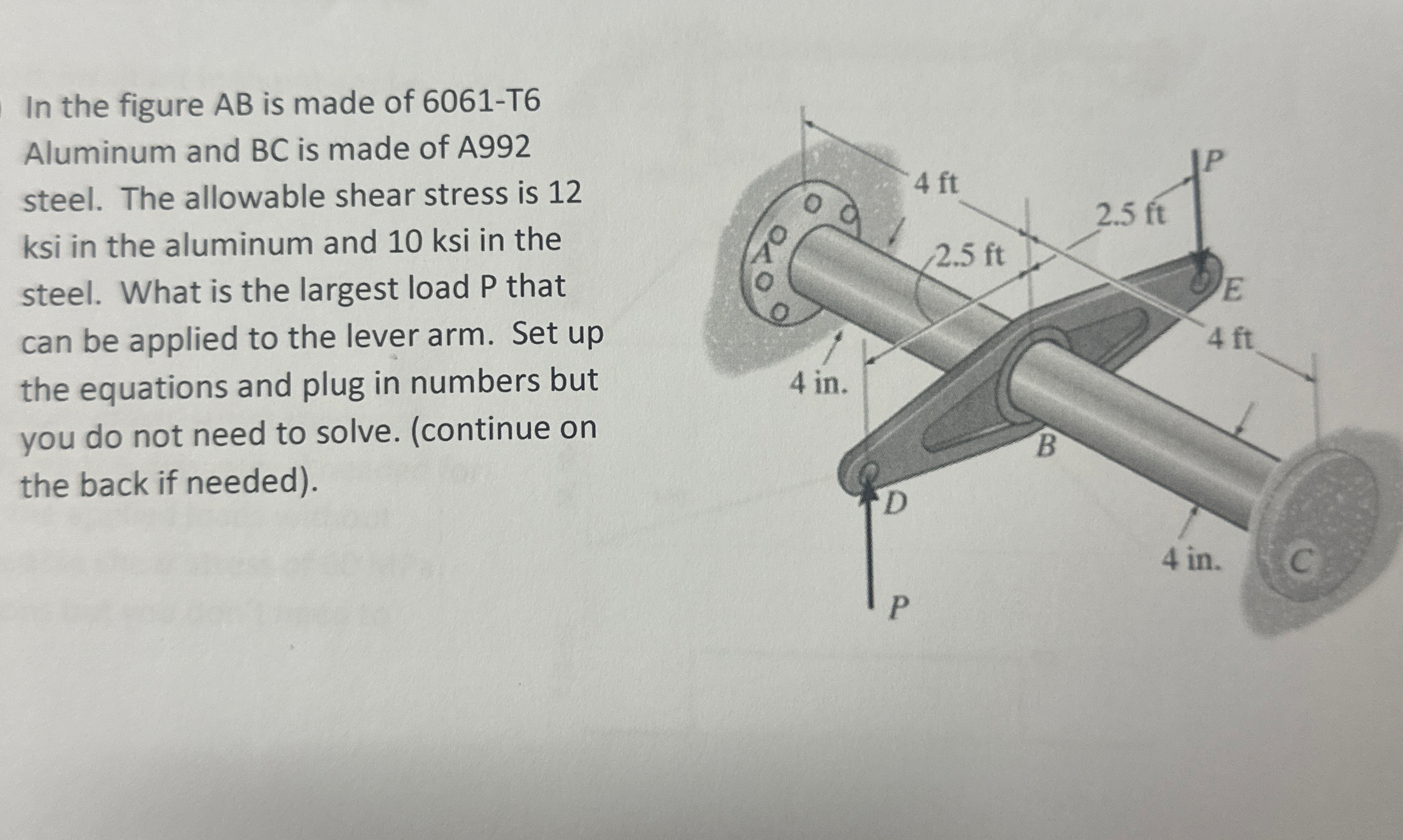 In the figure A B is made of 6 0 6 1 - T 6