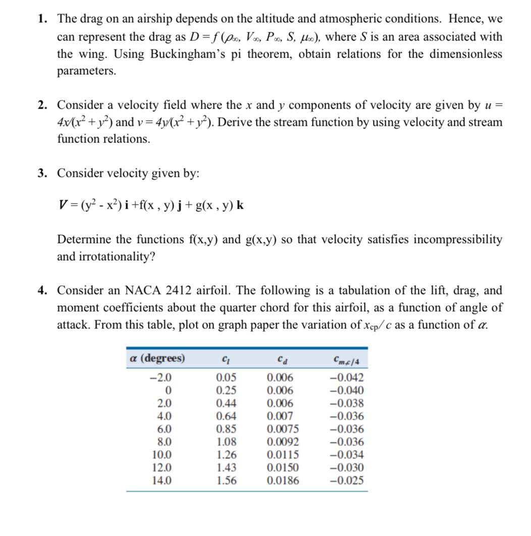 The drag on an airship depends on the altitude