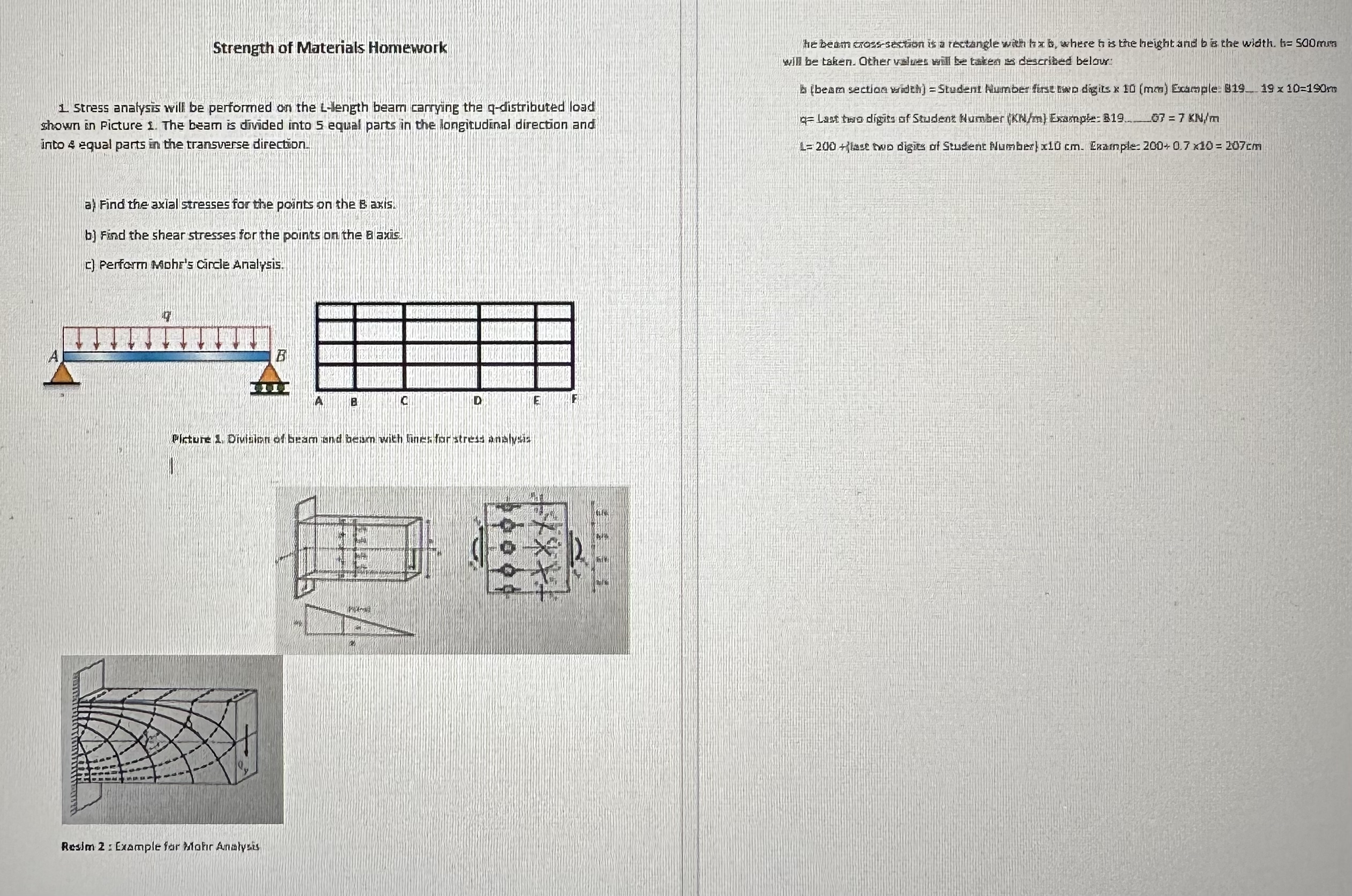 Strength of Materials Homework 1 stress analysis