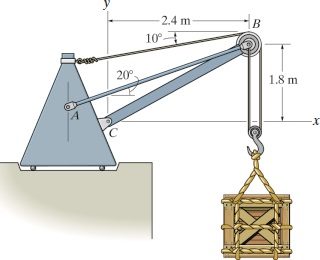 The pillar crane is subjected to the crate having