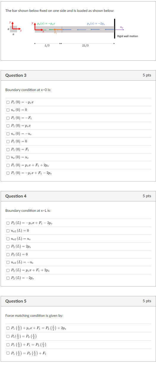 Question 6 Displacement matching condition is