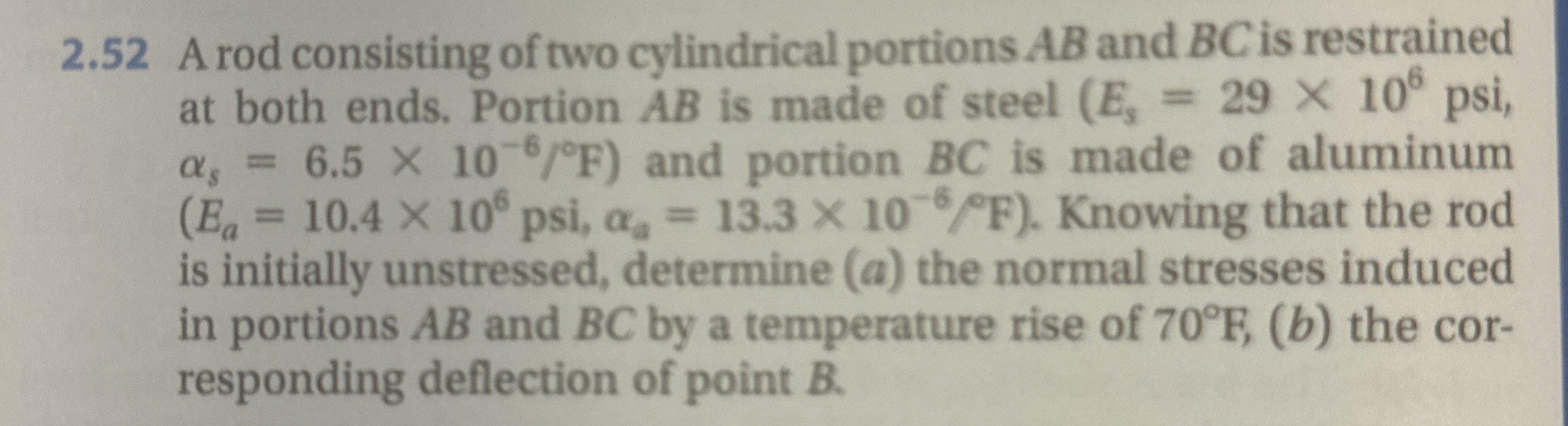 2 . 5 2 A rod consisting of two cylindrical