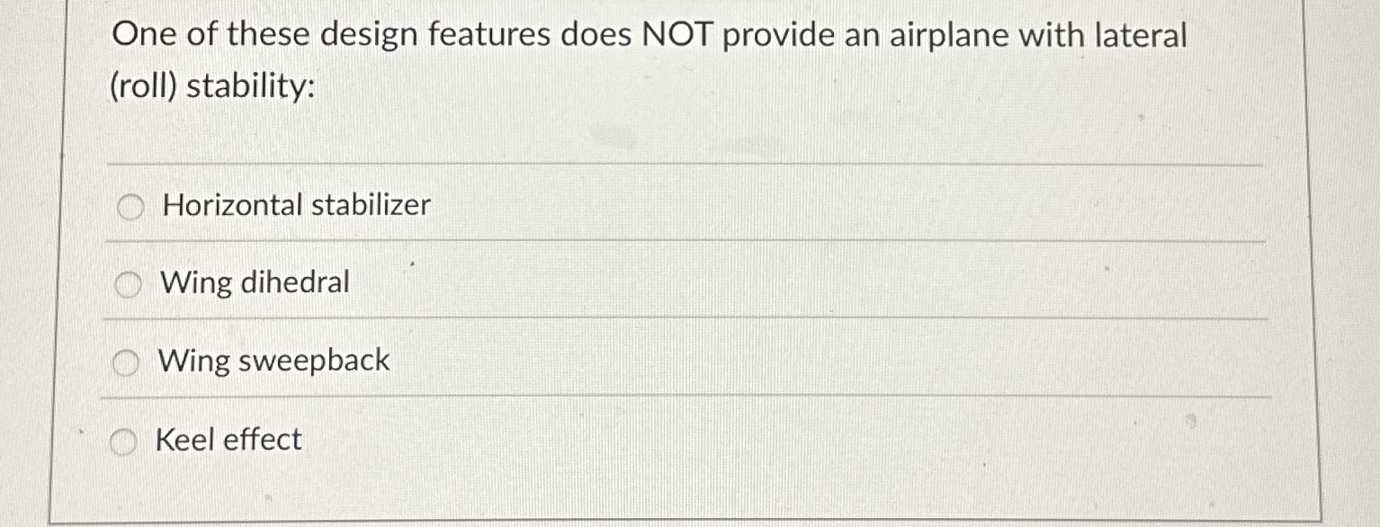 One of these design features does NOT provide an