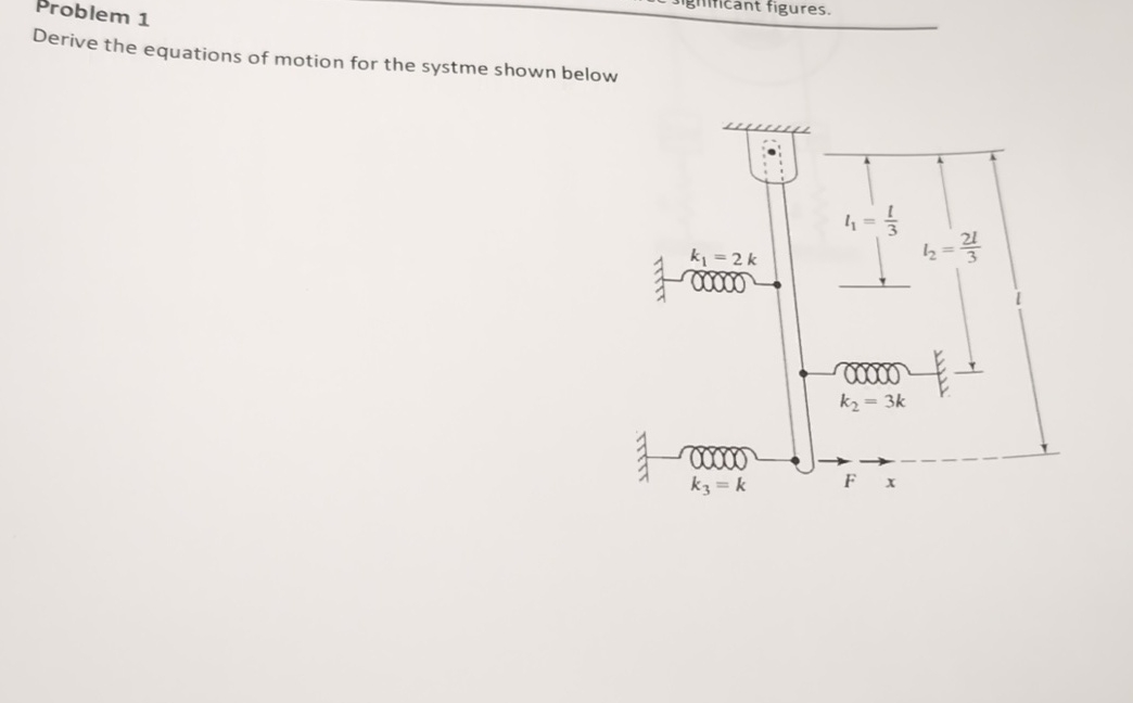 Problem 1 Derive the equations of motion for the