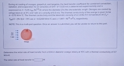 Daring air cooling of aranges, grapethut, and