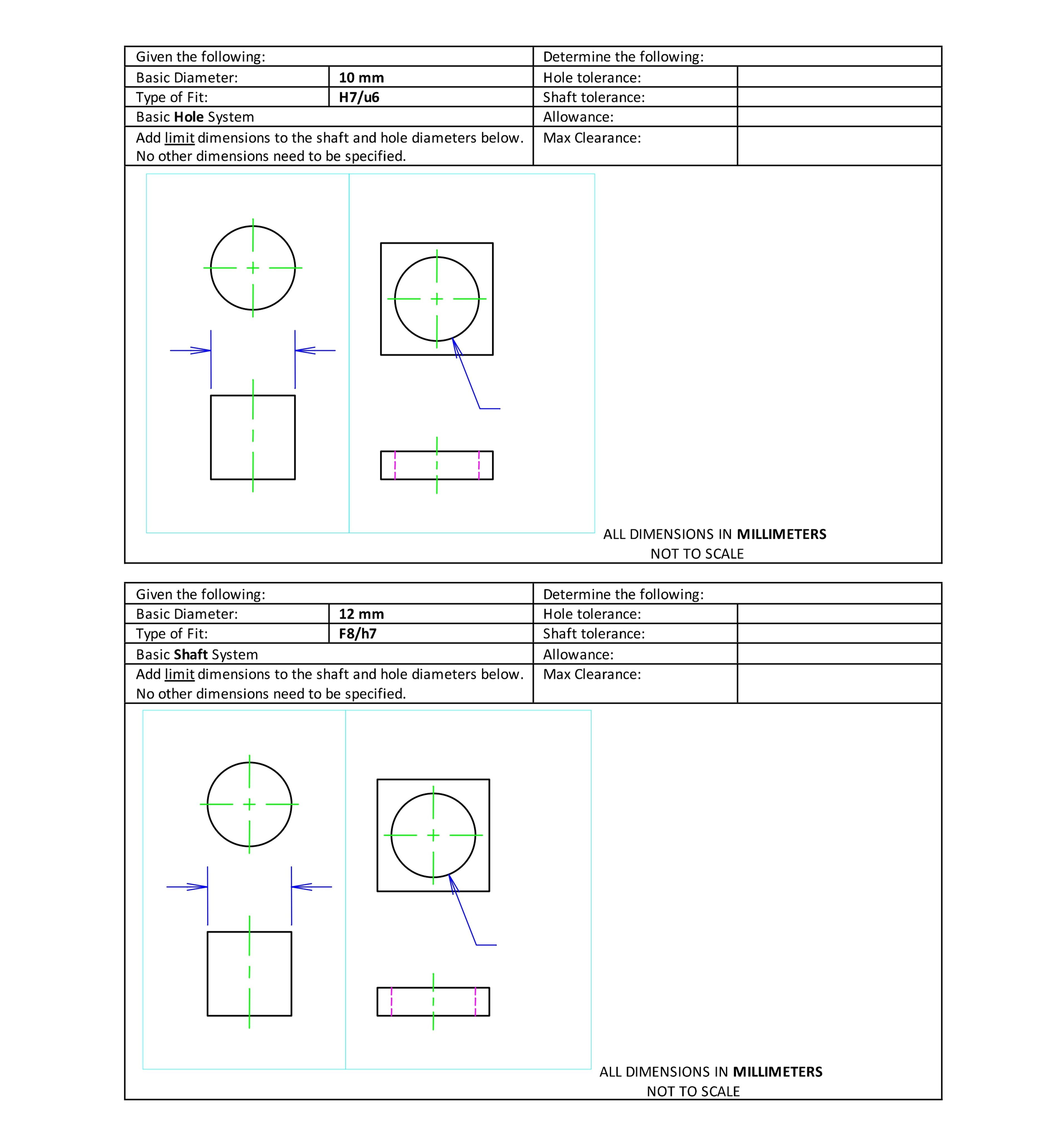 Given the following: Basic Diameter: 1 . 0 0 Type