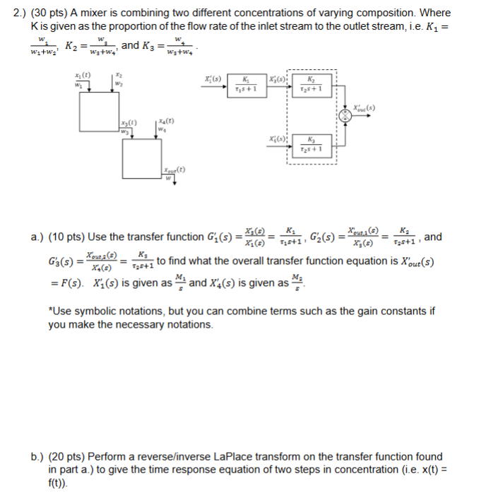 A mixer is combining two different concentrations