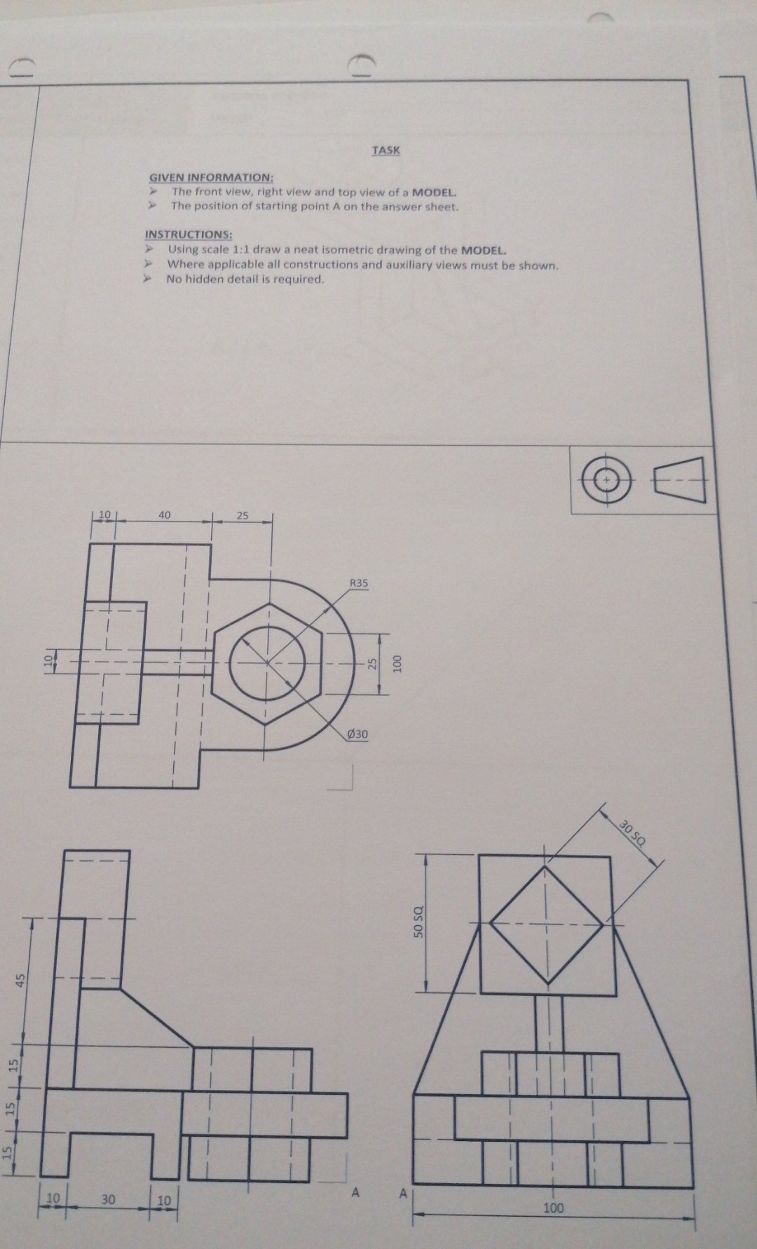 TASK GIVEN INFORMATION: The front view, right