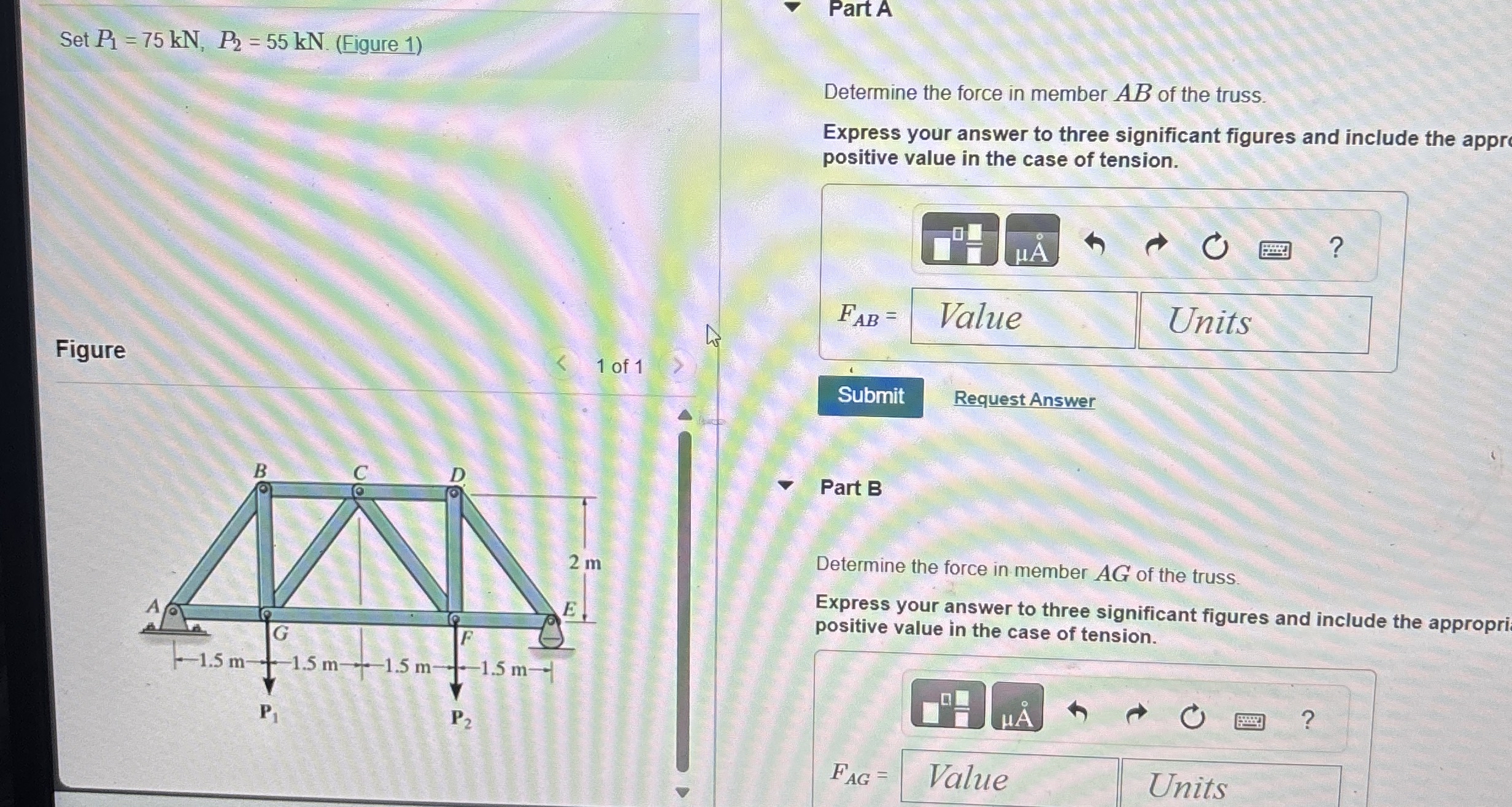 Set P 1 = 7 5 k N , P 2 = 5 5 k N ( Figure 1 )