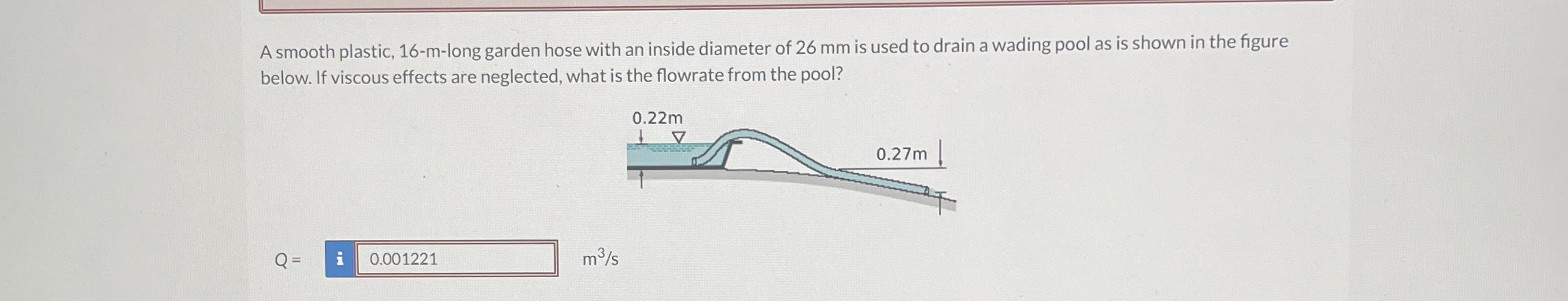 A smooth plastic, 1 6 - m - long garden hose with