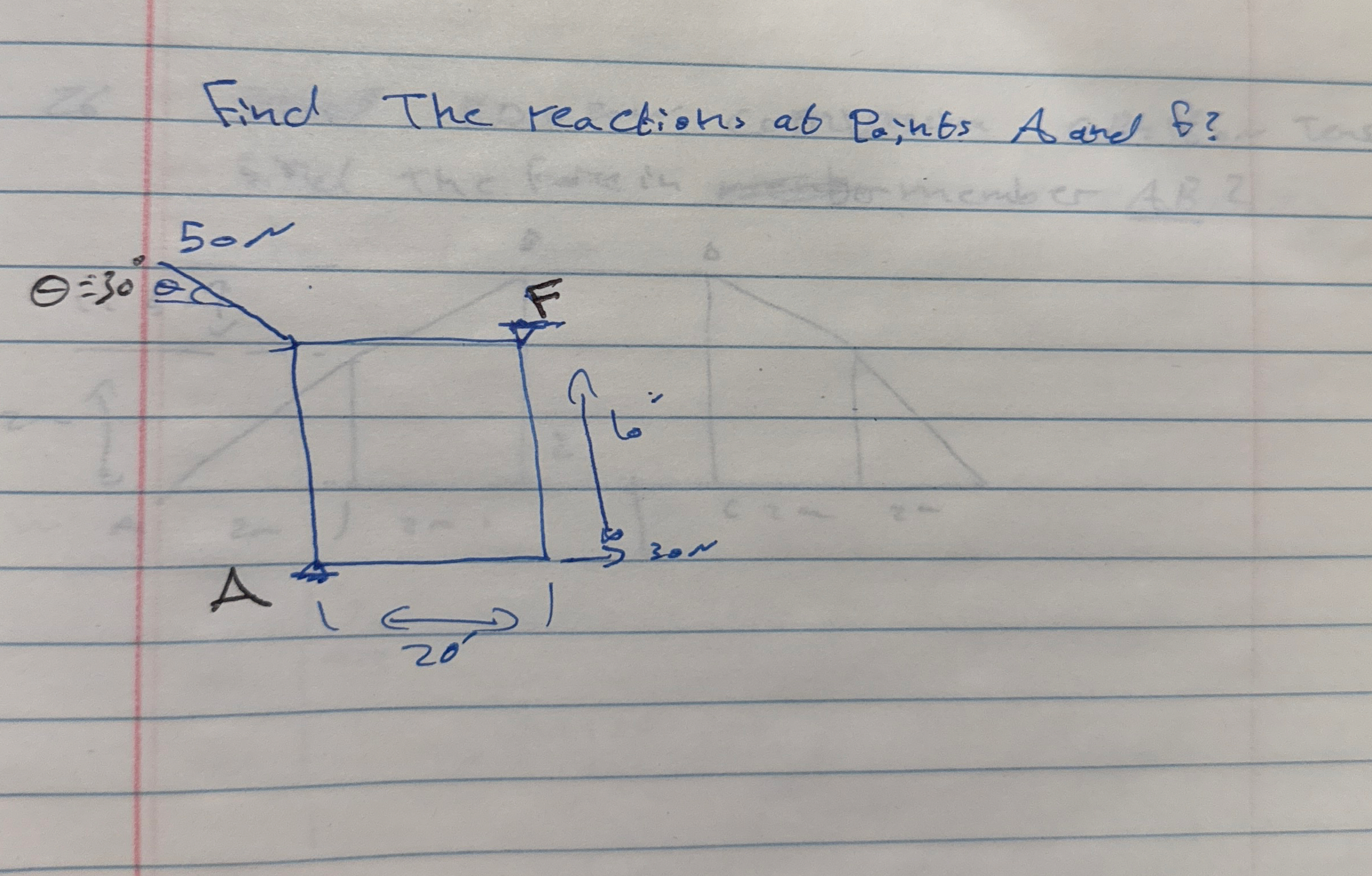 Find The reactions at paints A and E ?