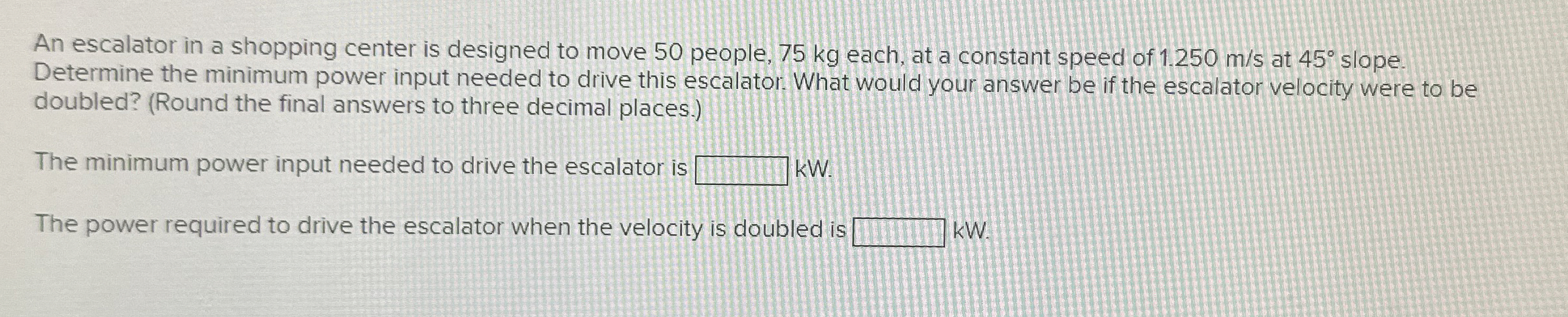 An escalator in a shopping center is designed to