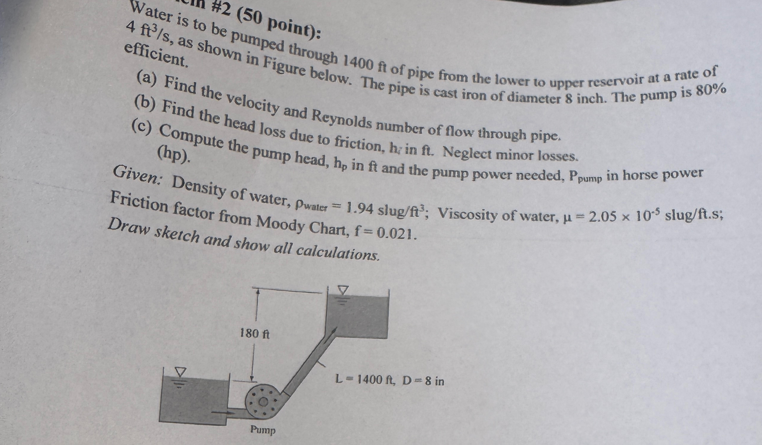 # 2 ( 5 0 point ) : 4 f t 3 s , as sho pumped