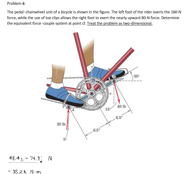 Problem 4 : The pedal - chainwheel unit of a