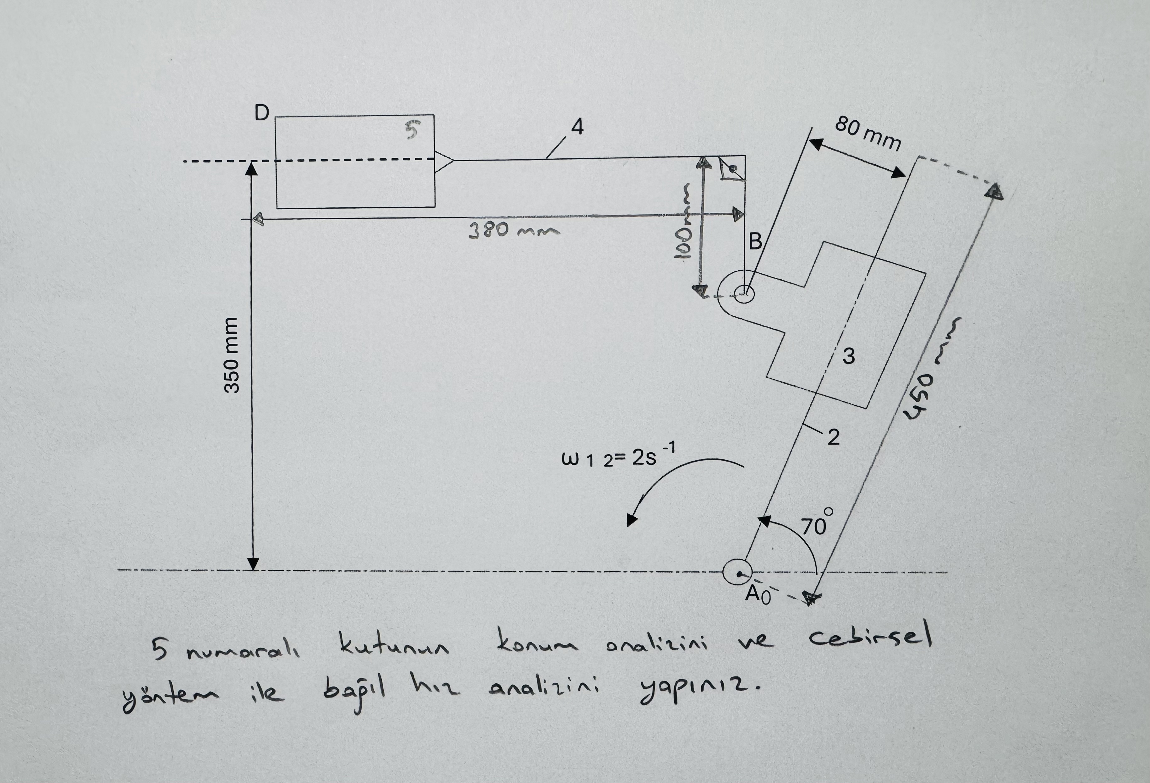 5 numarali kutunun konum analizini ve cebirsel y
