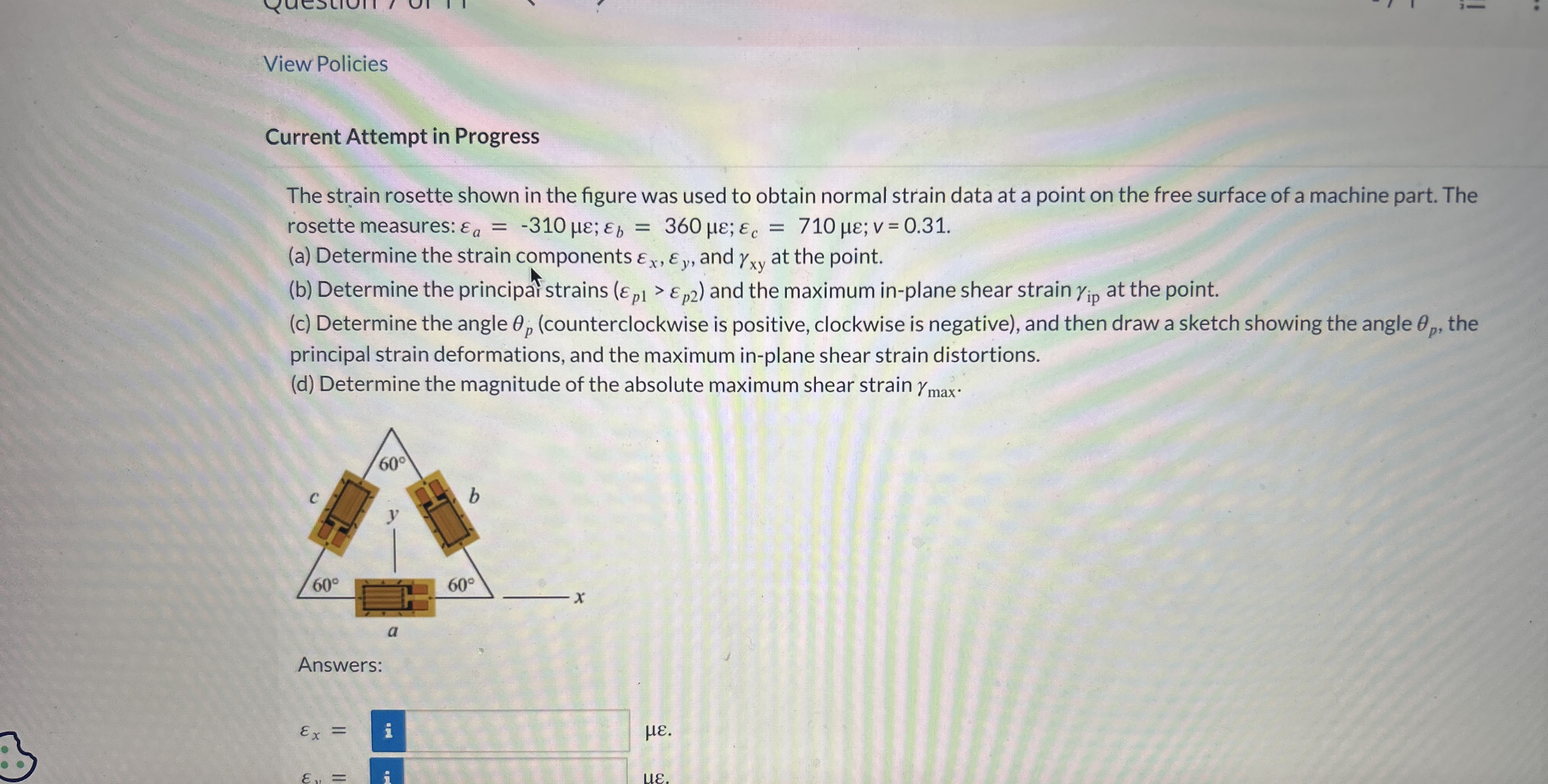 View Policies Current Attempt in Progress The