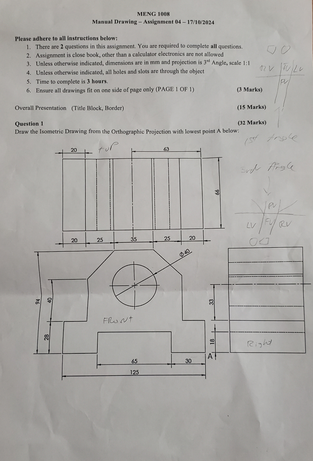 MENG 1 0 0 8 Manual Drawing - Assignment 0 4 - 1