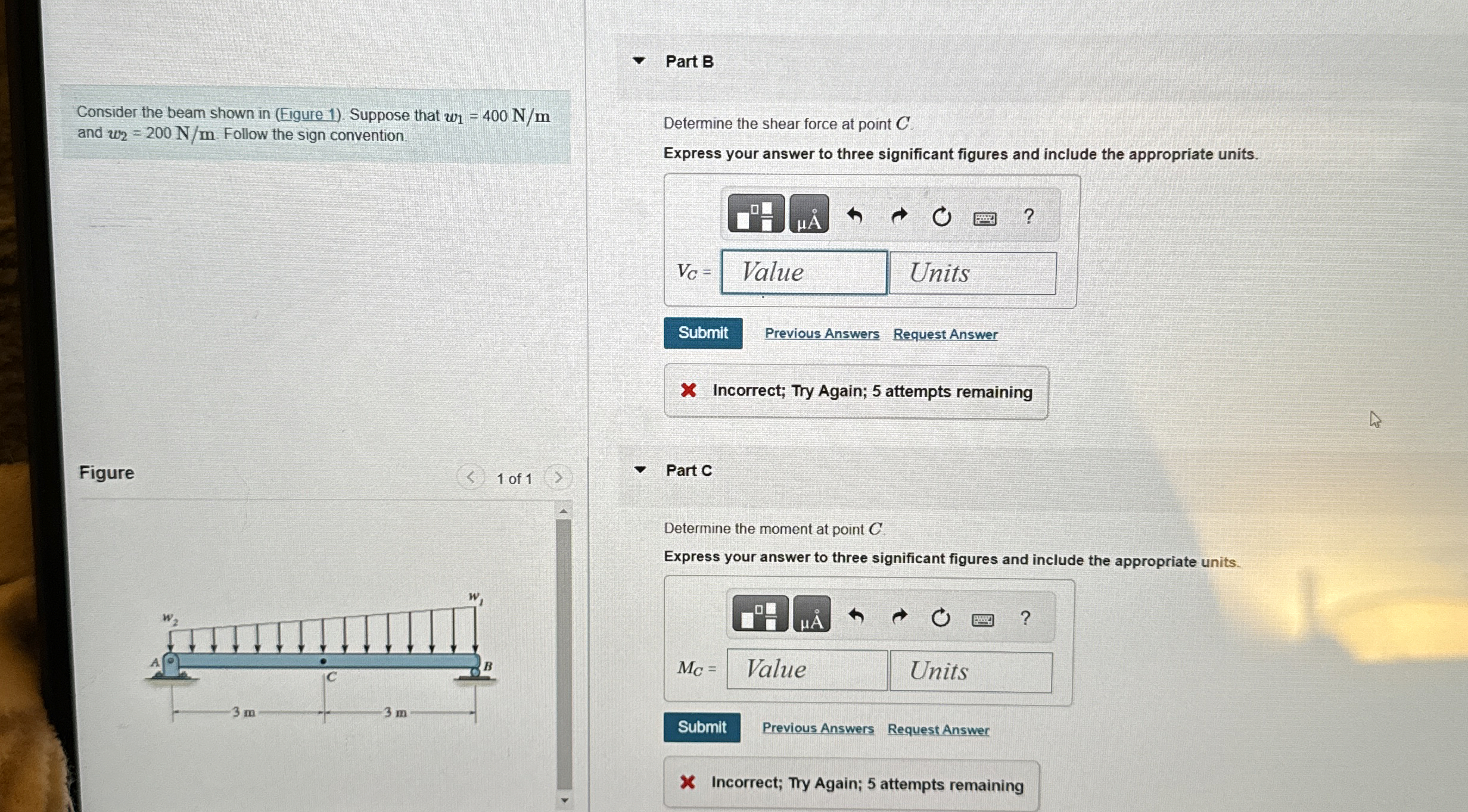 Consider the beam shown in ( Figure 1 ) . Suppose