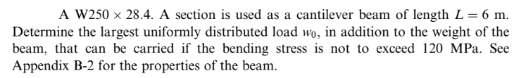 A W 2 5 0 x 2 8 . 4 . A section is used as a