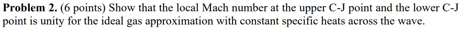 Show that the local Mach number at the upper C -