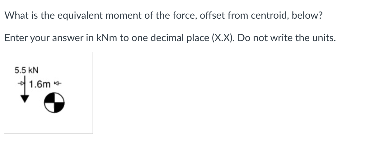 What is the equivalent moment of the force,