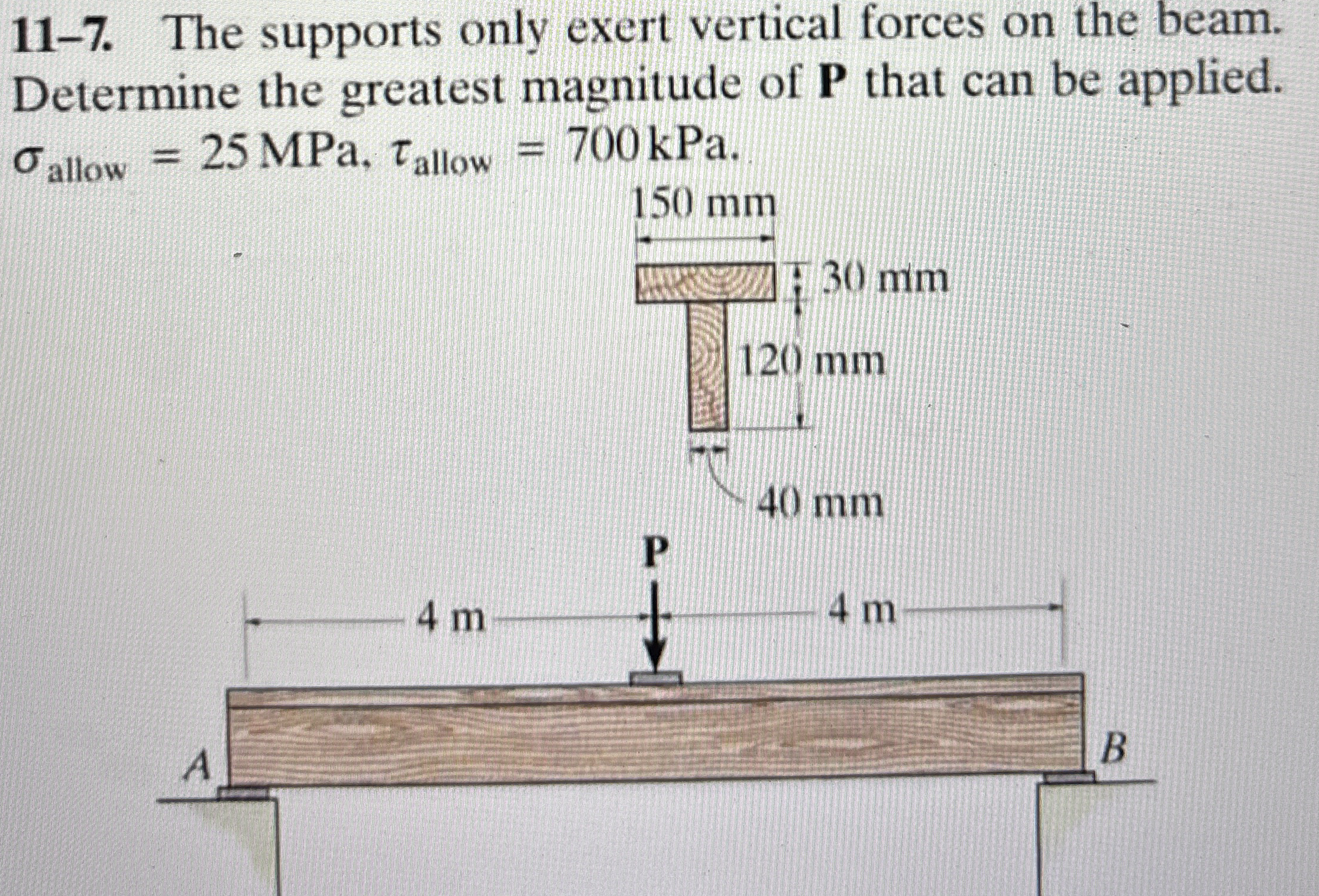1 1 - 7 . The supports only exert vertical forces