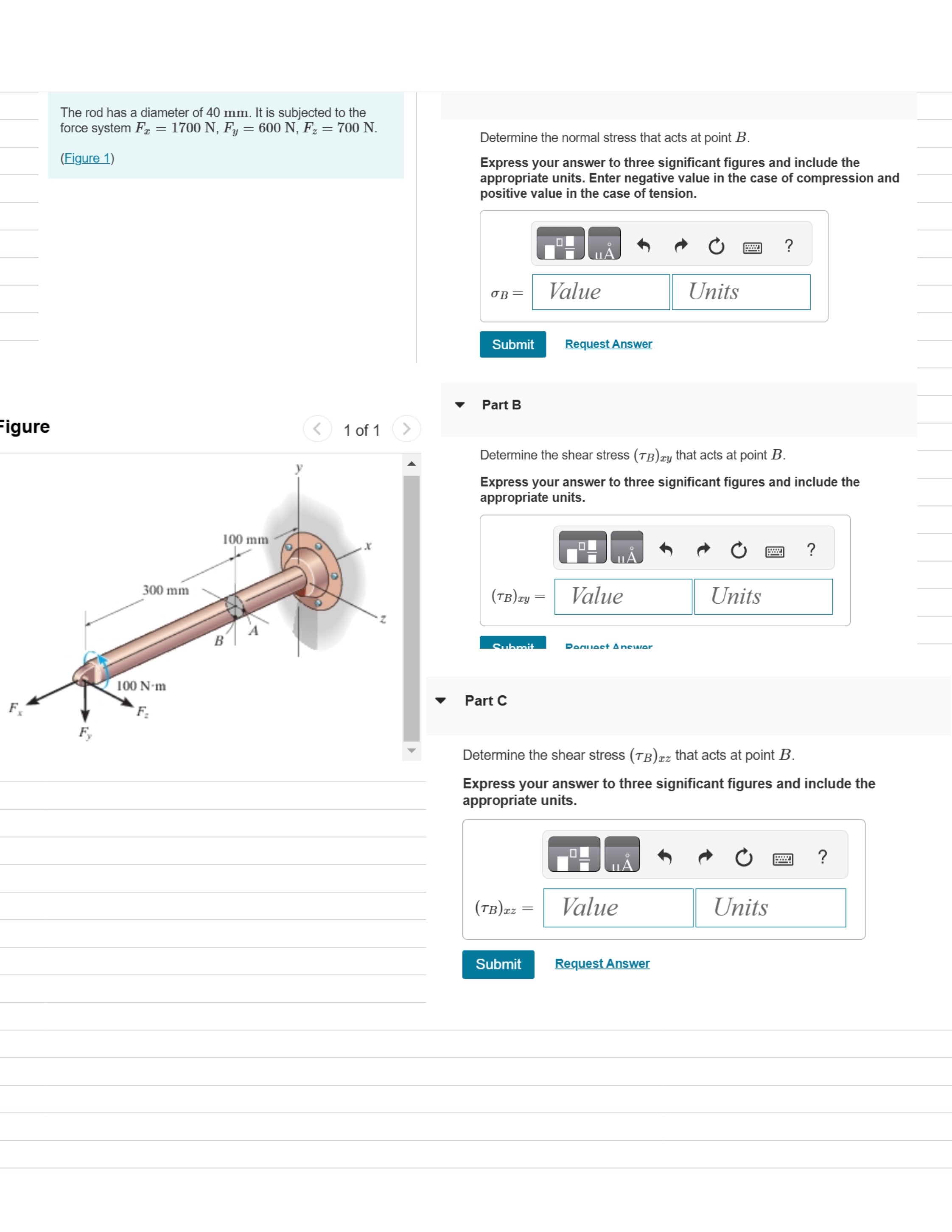 The rod has a diameter of 4 0 mm . It is