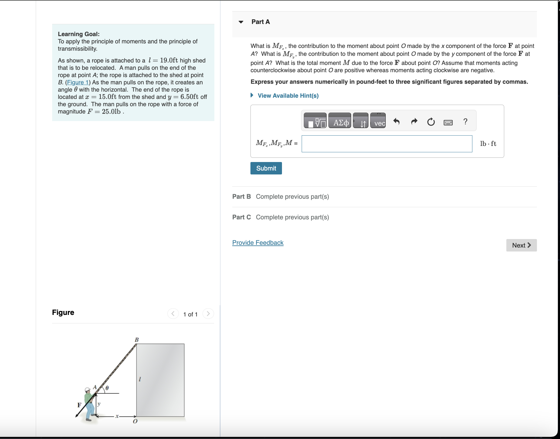 Learning Goal: To apply the principle of moments