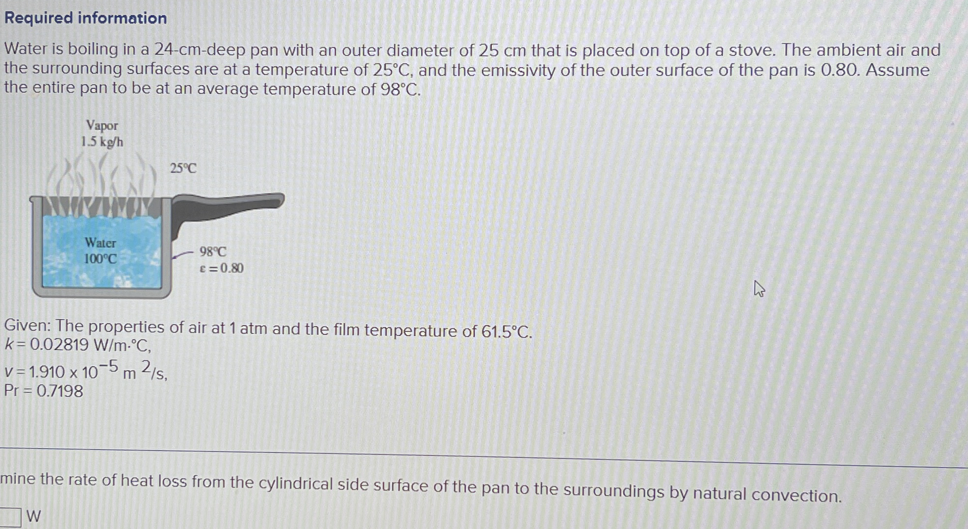 Required information Water is boiling in a 2 4 -