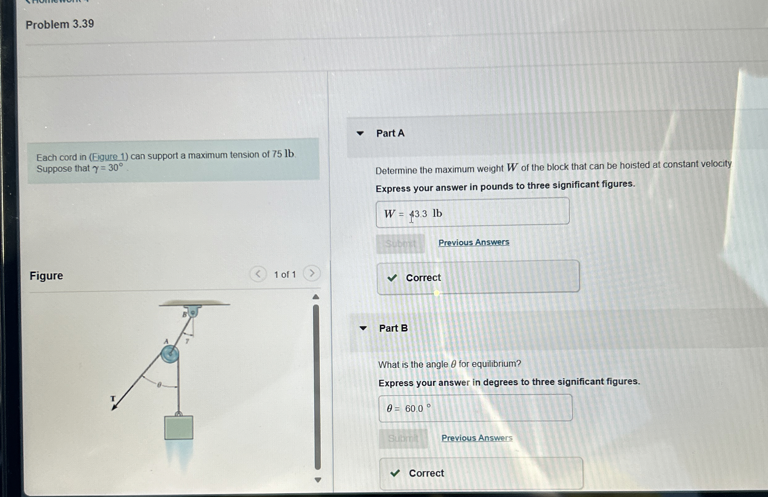 Each cord in ( Eigure 1 ) can support a maximum
