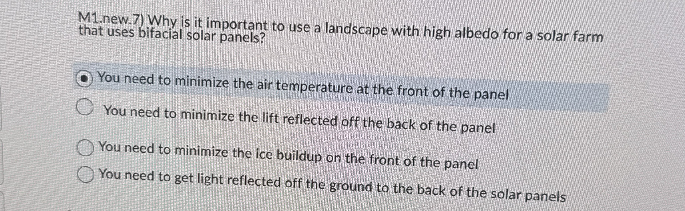 M 1 . new. 7 ) Why is it important to use a