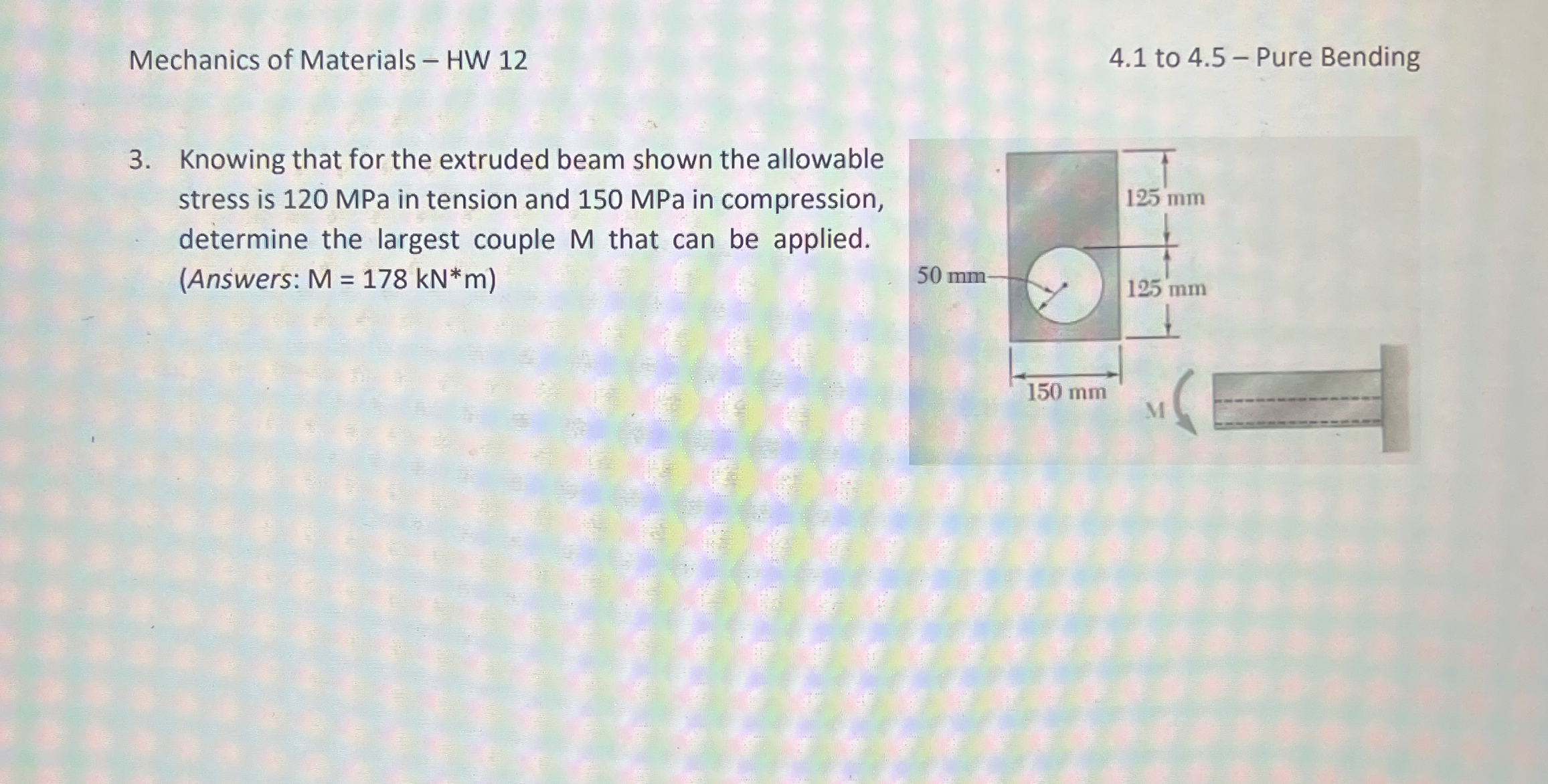 Mechanics of Materials - HW 1 2 4 . 1 to 4 . 5 -