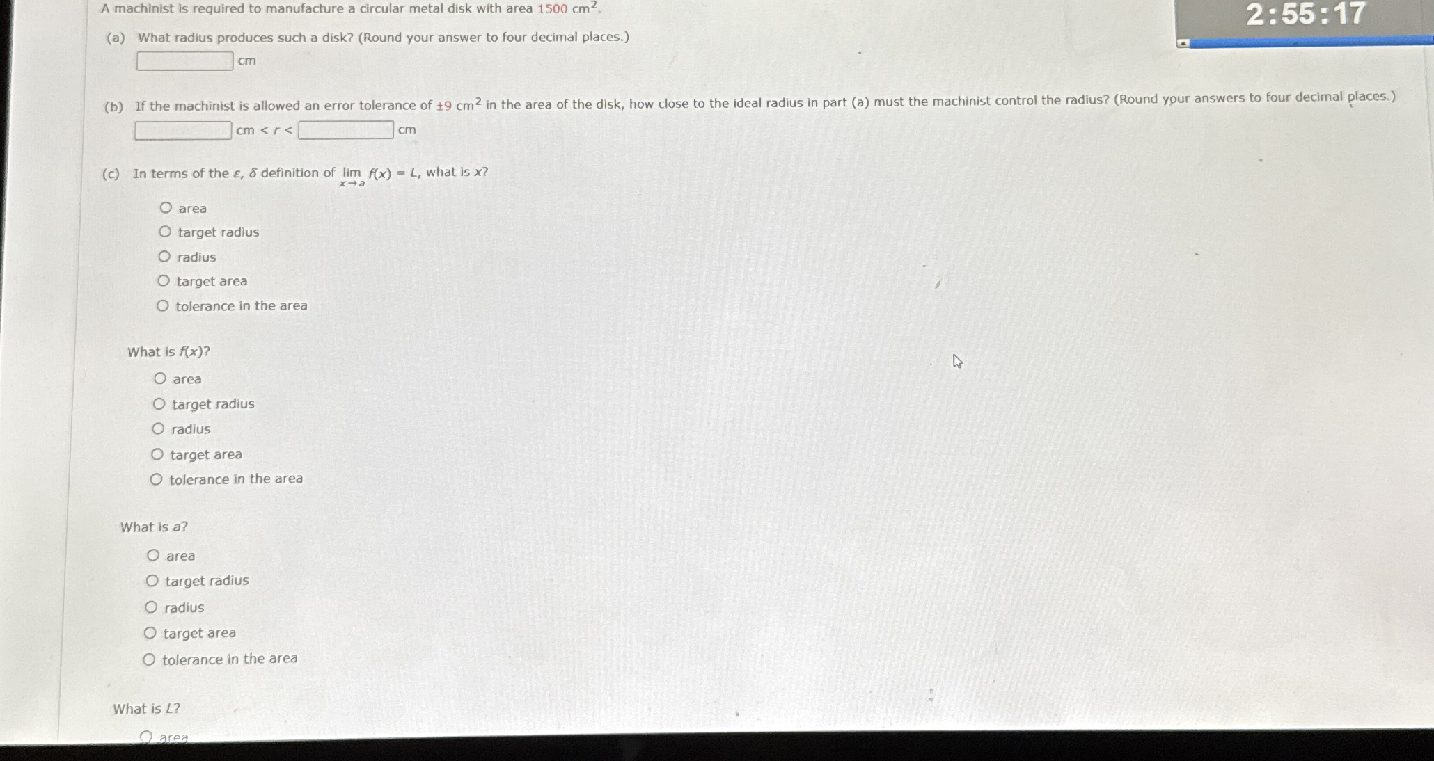 A machinist is required to manufacture a circular