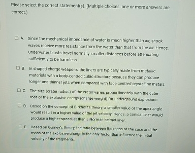 Please select the correct statement ( s ) . (