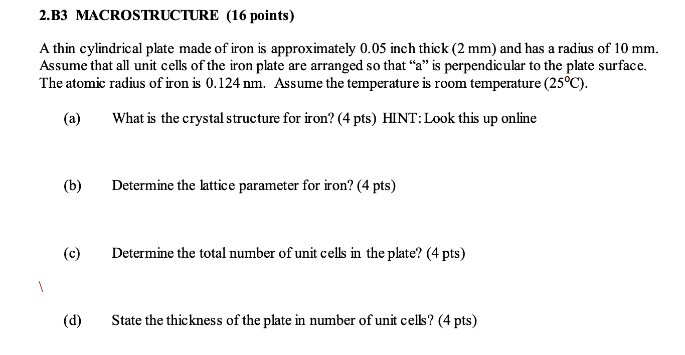 2 . B 3 MACROSTRUCTURE ( 1 6 points ) A thin