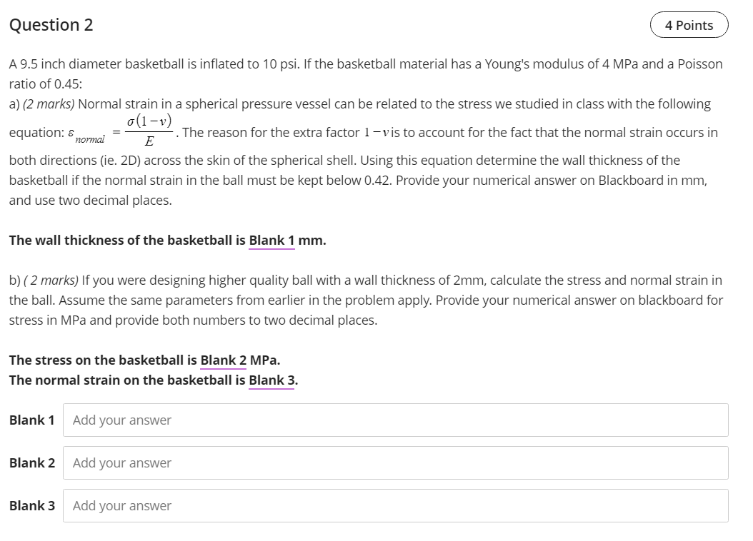 Question 2 A 9 . 5 inch diameter basketball is