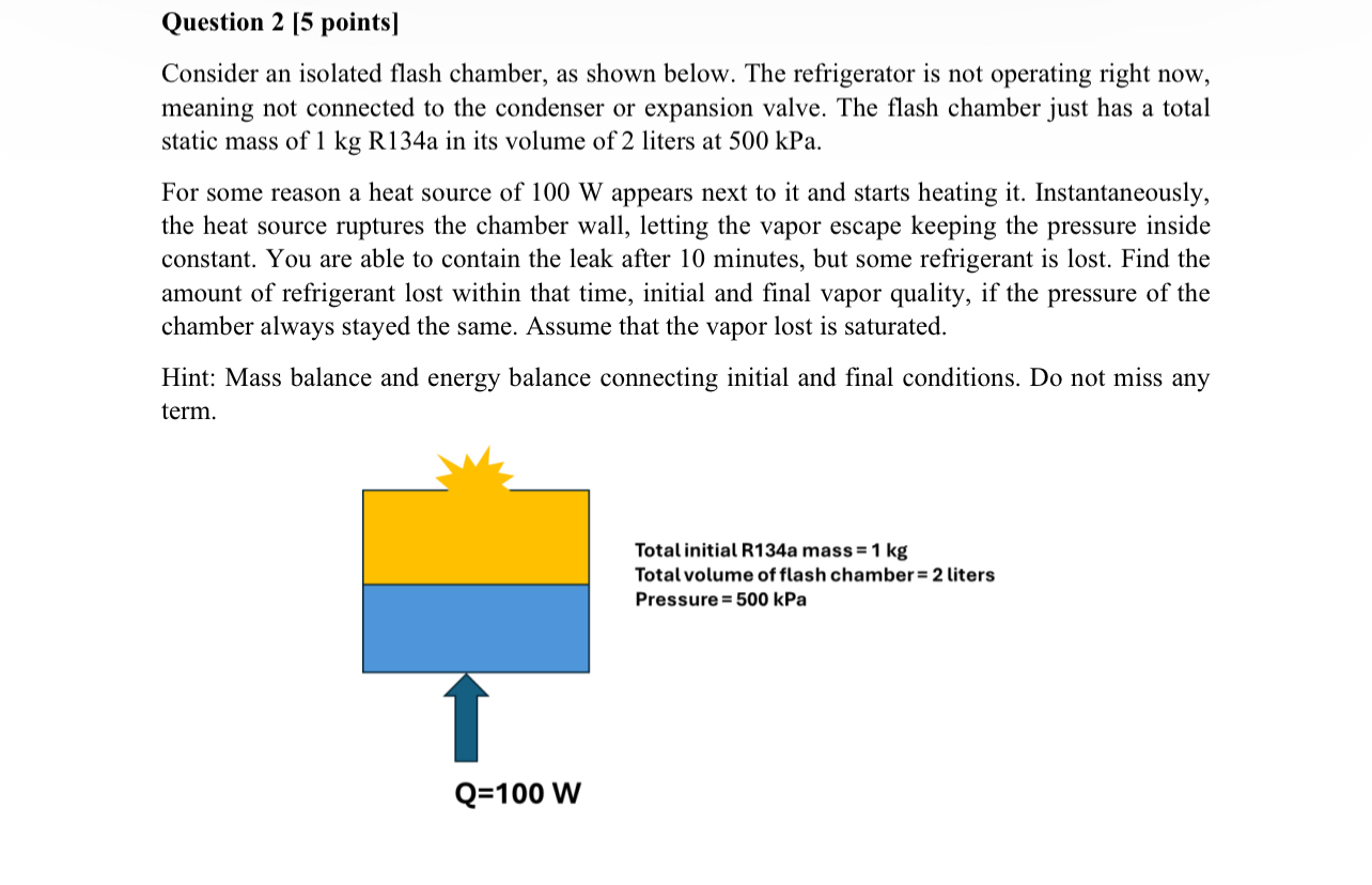 Question 2 [ 5 points ] Consider an isolated