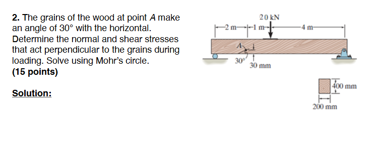2 . The grains of the wood at point \ ( A \ )