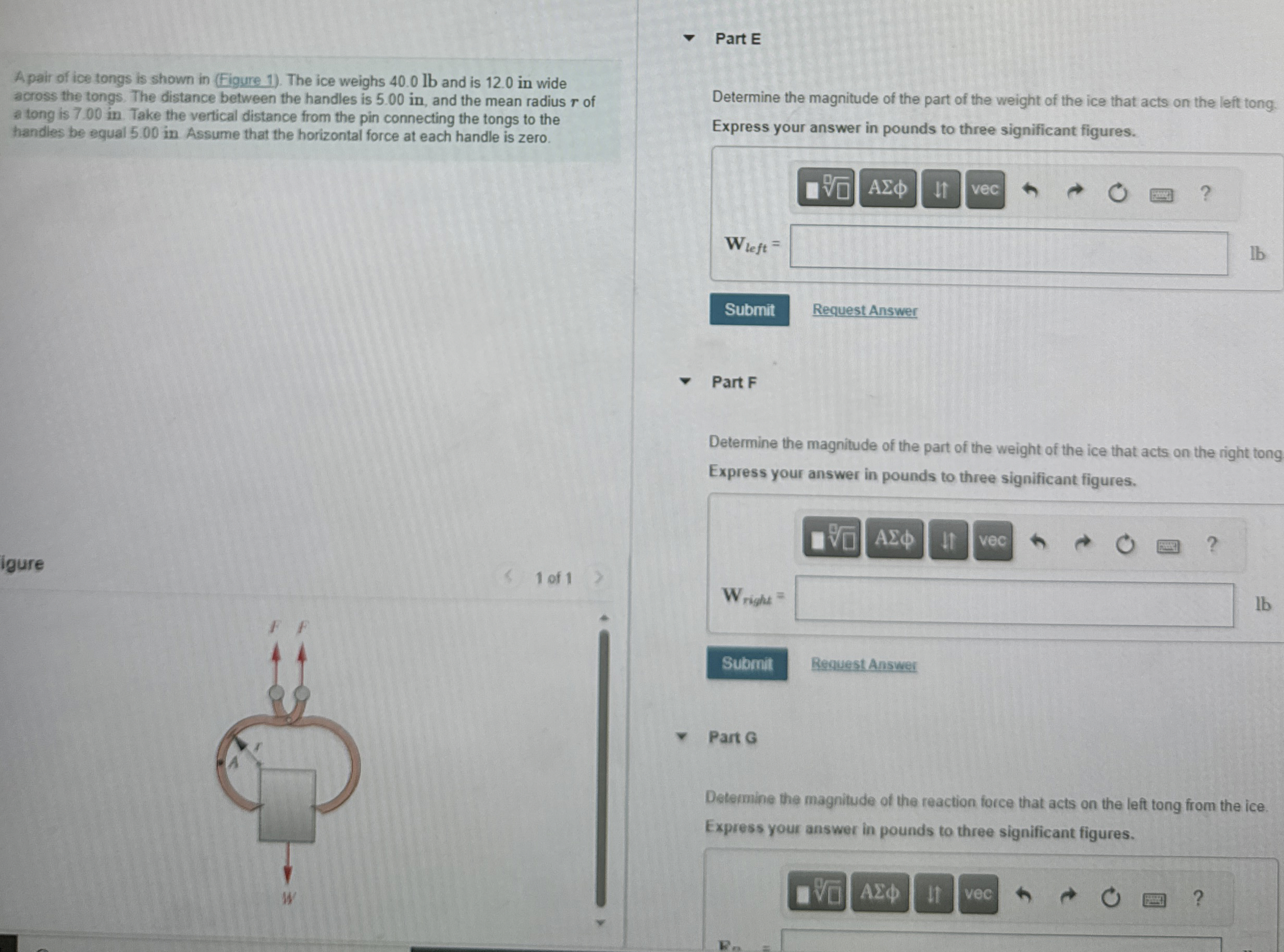 A pair of ice tongs is shown in ( Figure 1 ) .