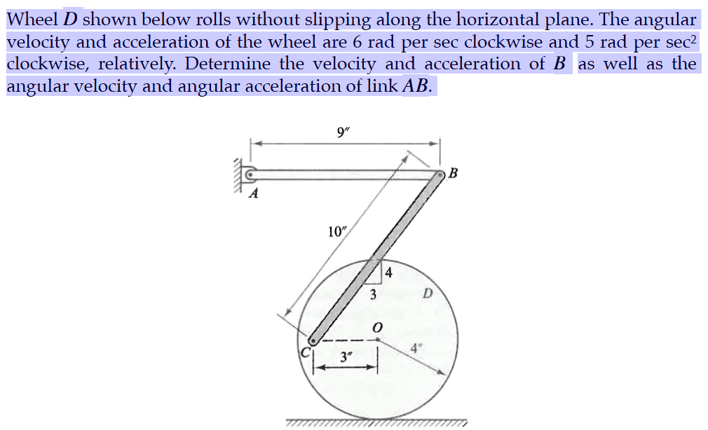 Show me the steps to solve Wheel \ ( D \ ) shown
