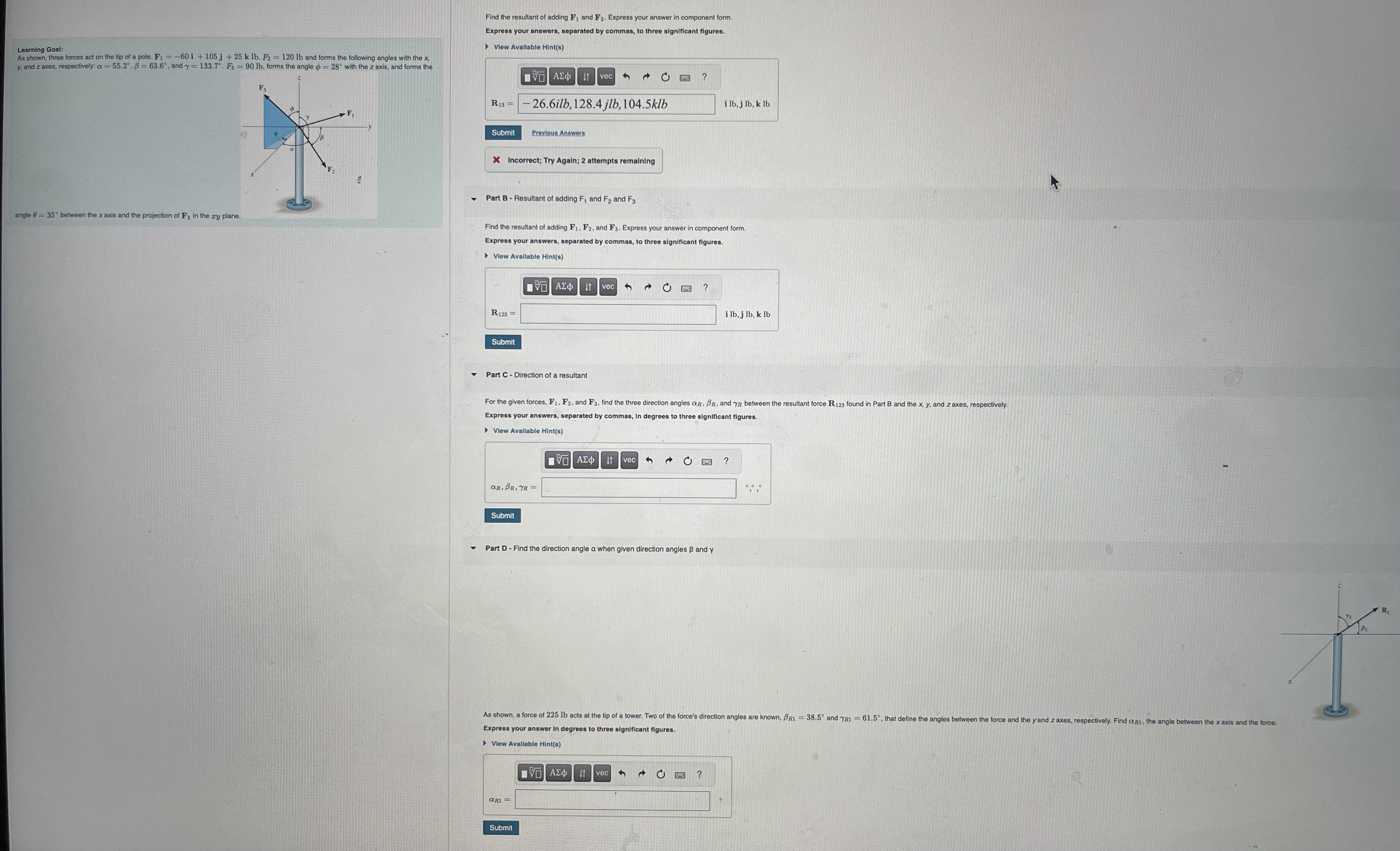 Find the resultant of adding F 1 and F 3 .