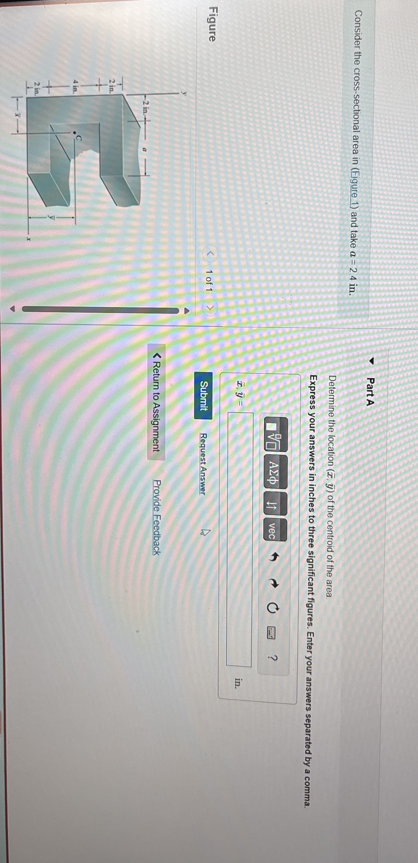 Consider the cross - sectional area in ( Figure 1