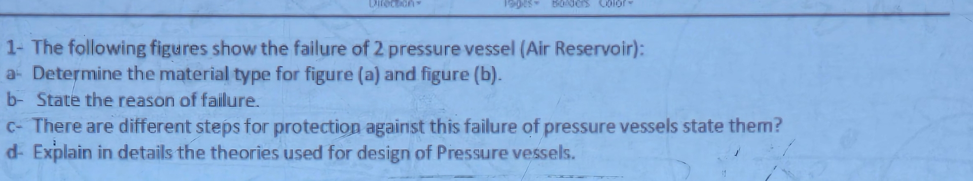 1 - The following figures show the failure of 2