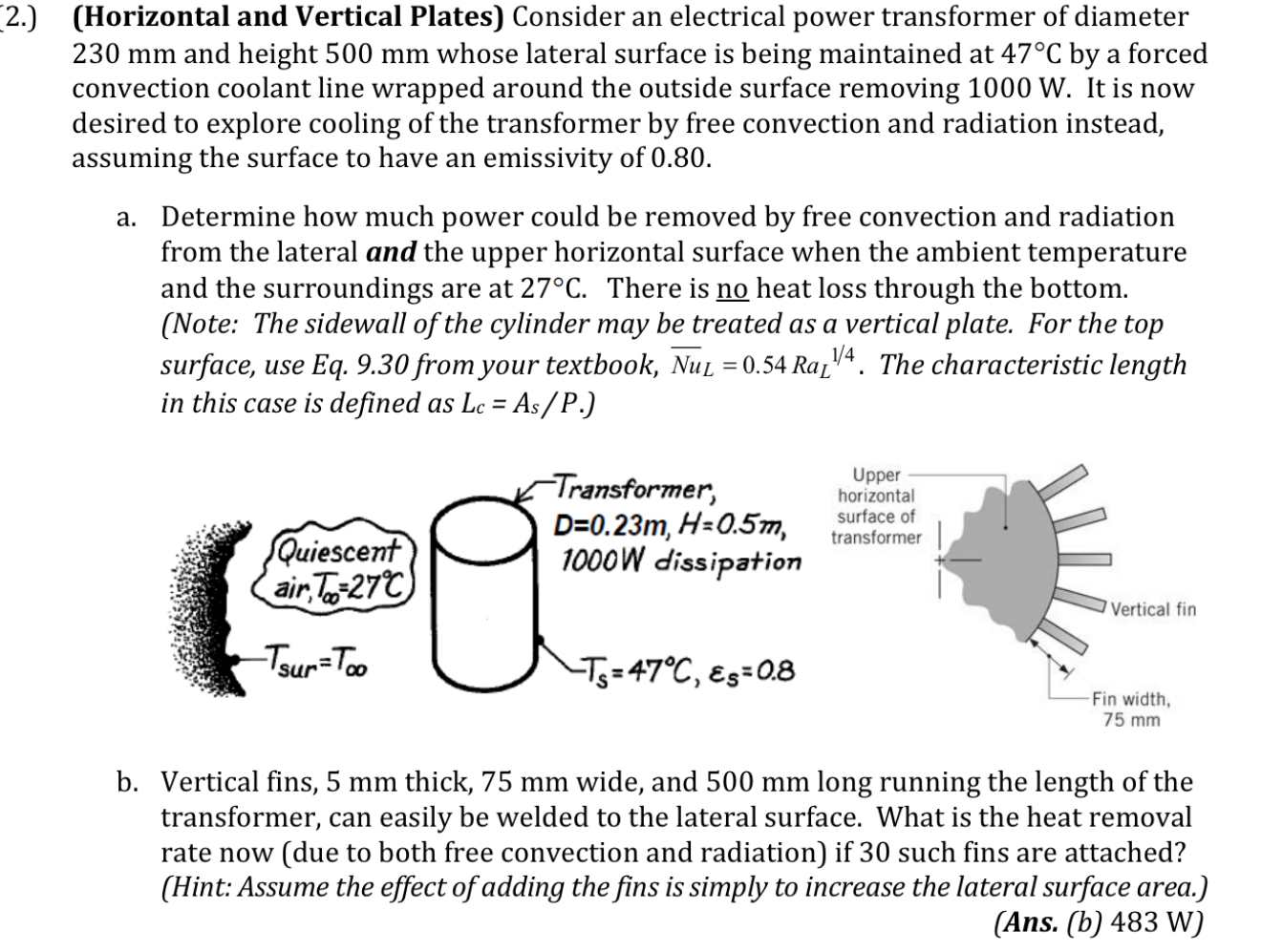 2 . ) ( Horizontal and Vertical Plates ) Consider