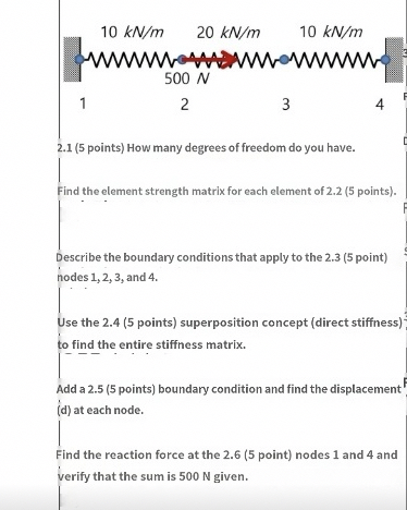 2 . 1 ( 5 points ) How many degrees of freedom do