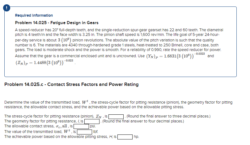 ! Required Information Problem 1 4 . 0 2 5 -